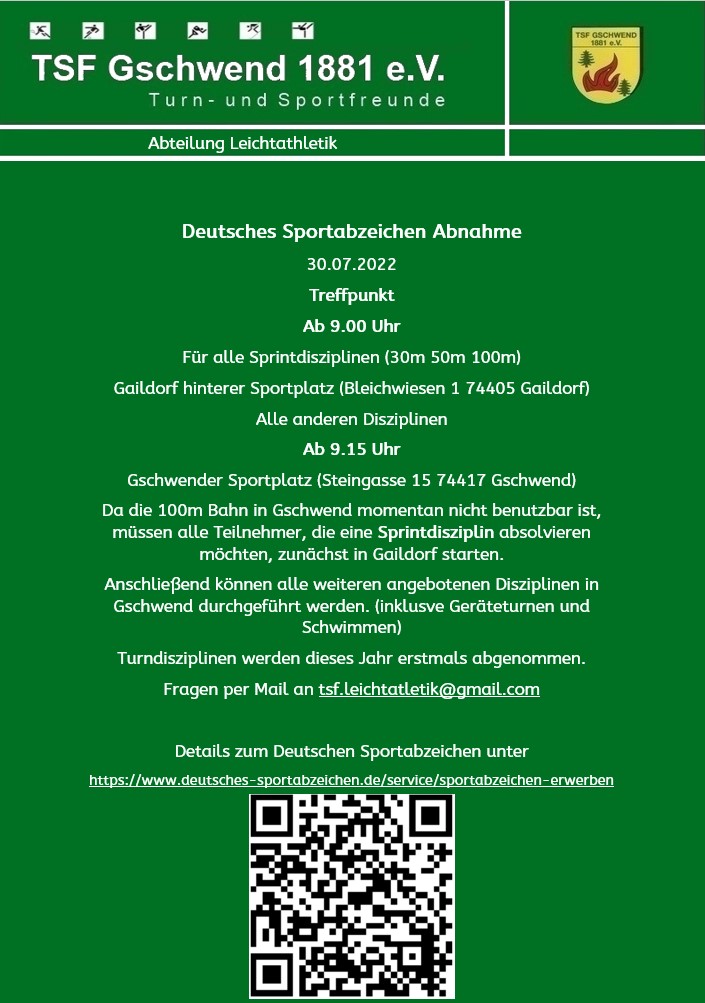 Flyer Sportabzeichen 2022