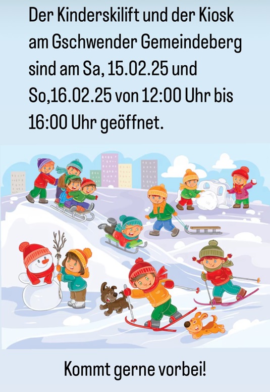 Flyer Öffnung Kinderlift