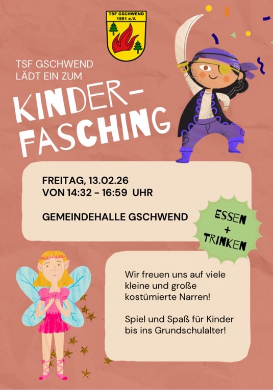 TSF Kinderfasching 2026 Flyer
