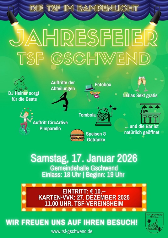 Flyer TSF Jahresfeier 2026